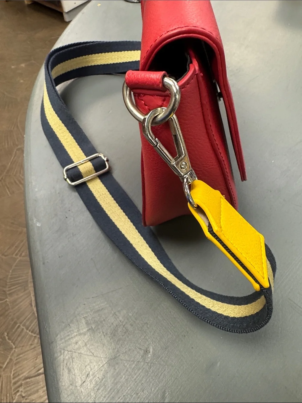 Loungefly Red Dragon Ball Z Crossbody Bag with Navy & Yellow Strap